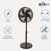 Alva Air 40cm Drum Pedestal Fan Matte Black (ACS207)