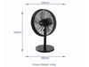 Alva 30cm Matte Black Drum Desk Fan (ACS212)