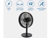Alva 30cm Matte Black Drum Desk Fan (ACS212)
