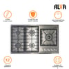 Alva 90cm Stainless Steel 5-Burner Gas Hob (GDH101)