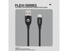 Volkano Flexi Series 1.5m 12W USB to MFI Lightning Cable Black (VK-20269-BK)